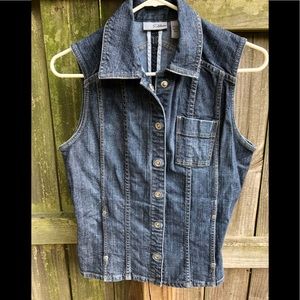 Chico’s Platinum Denim Jean Vest